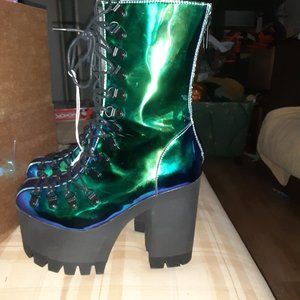 Club EXX Moonstone Platform Boots Size 8m
